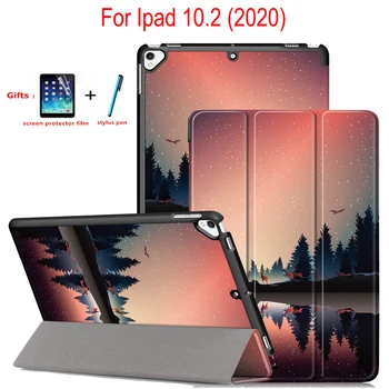 Калъф За iPad 10.2 2019 2020 7-ия, 8-ия, 9-то Поколение, Умен Калъф от Изкуствена Кожа, Магнитна Сгъваем Калъф-Поставка за iPad 10.2 2021