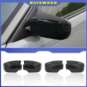 Капакът на огледалото за обратно виждане, изработени От Въглеродни влакна/Черен За BMW E39 E46 4 врати 325i 330i 525i 530i 540i 1998 1999 2000 2001 2002-2005 г.