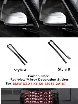 Капакът на Огледалото за обратно виждане, изработени От Въглеродни Влакна, Противоударная Тампон, Стикери За Стайлинг на Автомобили BMW F15 F16 F25 F26 X3 X4 X5 X6 2014-2018