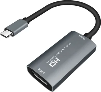 Карта за Видеозапис Type-C за HDMI 4K Къс Кабел 20 см USB-карта за улавяне на