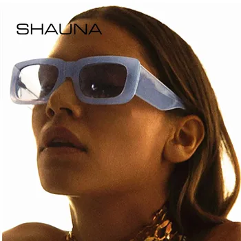 Квадратни слънчеви очила SHAUNA, дамски модерни мъжки слънчеви очила с UV400