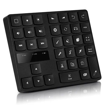 Клавиатура за рисуване Bluetooth 5.0 Безжична цифрова клавиатура с номер, клавиш за бързо посоката на менюто нагоре-надолу