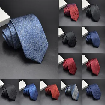 Класически Мъжки Геометричен Вратовръзка за Мъжете От Жаккардовой Тъкан На Ивици 8 см, Вратовръзка, Сватбени Аксесоари, Вечерна Рокля