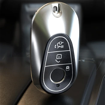 Кожен Зърно TPU Авто Дистанционно Ключ Пт Капачката В формата на Миди за Mercedes Benz C S Class W206 W223 S350 C260 C300 S400 S450 S500 Протектор