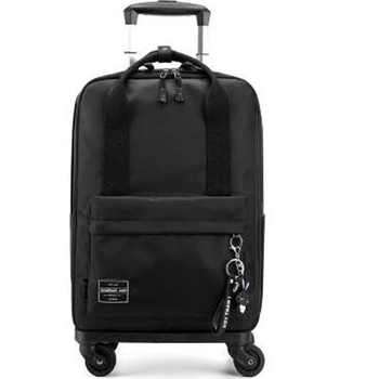 колела Дамски пътна количка раница с количка, чанта за багаж куфар за жени училище раница на колела ръчния багаж