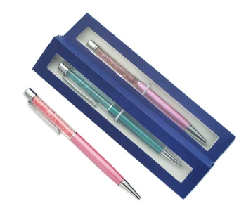 Креативна химикалка химикалка с диаманти отгоре, кристален химикалка химикалка с подарък предавателна кутия, рекламни стоки, коледа, Коледни подаръци, индивидуална дръжка с надпис на лого