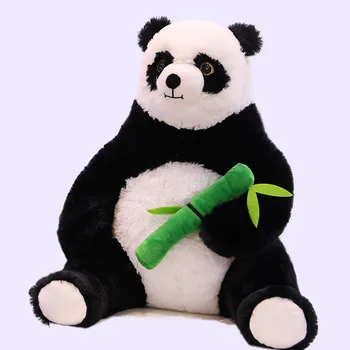Креативни плюшени играчки, сладки прегръдки, бамбук панда, е черно-бяла кукла панда, плюшени играчки за прегръдки, подаръци за любителите на рожден ден на едро
