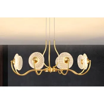 Кристална окачен лампа полилей в стил постмодерното в изчистен стил, Творчески дом Всекидневна с Трапезария и спалня Полилей