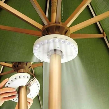 Лампа за чадър във вътрешния двор, лампа за палаточного лагери, 28 led светлини за тревата, водонепроницаемое външно градинско осветление 3,7 В 5 W 200 лумена, лампа за чадър