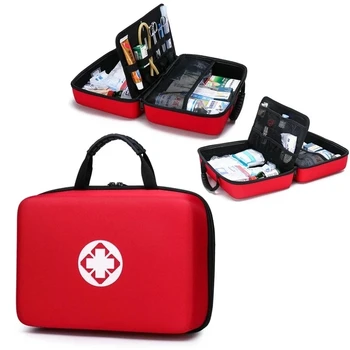 Лесно е комплект за първа помощ Водоустойчив Оксфорд преносима компресиране медицинска чанта за спасяване на открито, за носене в автомобила авариен комплект за оцеляване