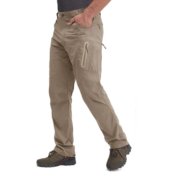 Летни леки панталони, мъжки тактически панталони за риболов, походи, найлонови бързо съхнещи панталони-карго, ежедневни работни панталони