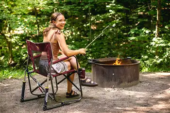 Люлеещ се стол Freestyle - бордо - Удобен стол за възрастни за почивка на открито