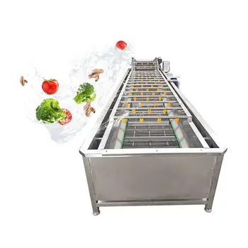 Машина за почистване на мехурчета зеленчуци с голям капацитет, транспортни ленти, машини за миене на плодове, за да сърфират