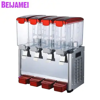 Машина за приготвяне на напитки BEIJAMEI 9L * 4, студена топла машина за напитки двойна температура, автоматична машина за приготвяне на студен плодов сок