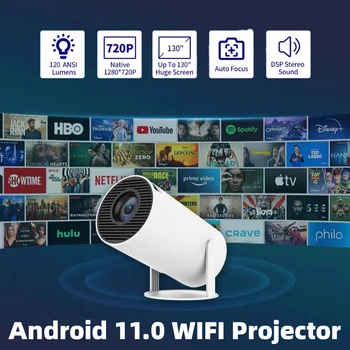 МИНИ Проектор портативен WIFI проектор телевизор, домашно кино Поддръжка на HDMI Android 1080P за мобилен телефон SAMSUNG XIAOMI