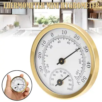 Мини-термометър-влагомер сочещо вида на електронен измерител на температурата и влажността в помещението, сензор за домашния термометър