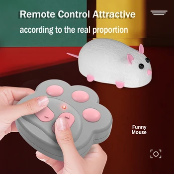 Мишка с дистанционно управление, имитирующая сбиване котки и мишки, играчка за домашни любимци, стекающаяся Електрическа с лека електроника