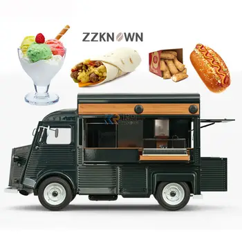Многофункционален хранителен камион с пълно кухненско обзавеждане по поръчка, пица, хамбургер, Електрическа количка за кафе, ремарке за хранене на продажба
