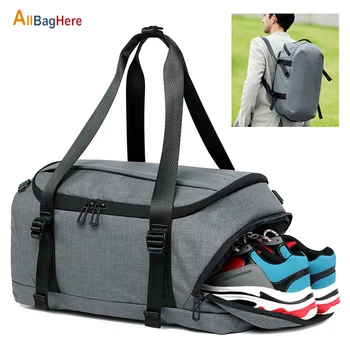 Многофункционална раница за фитнес зала, мъжка спортна чанта за фитнес, сухи и мокри чанта през рамо с пакет обувки, Оксфорд водоустойчива чанта за бизнес пътувания