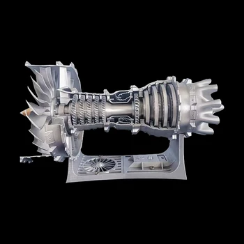 Модел на авиацията на двигателя Мини авиационен турбовентиляторный двигател Демонстрация на половината от раздел Експеримент за производство на играчки със собствените си ръце