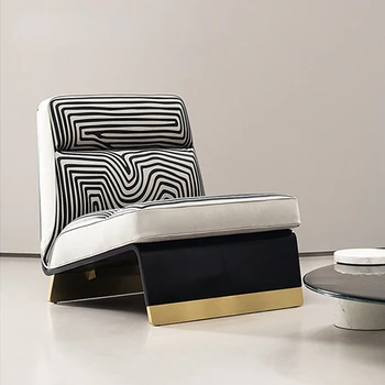 Модерен и луксозен единична разтегателен диван-фотьойл Дизайн хол Творчески минималистичные столове за почивка Мебели за хола Cadeira WZ