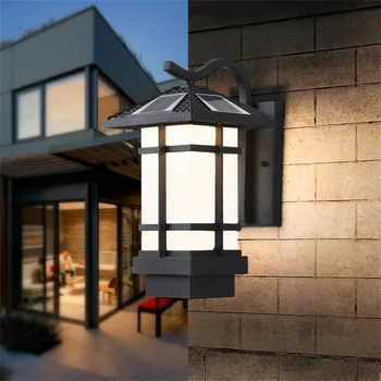 Модерен и Слънчев, с монтиран на стената Лампа, за на Открито Led Аплици, осветителни Тела Водоустойчива IP65 Верандата Осветление Декоративен Балкон Вила Преминаване на Слънчева светлина