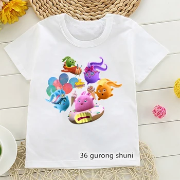 Модно Прием на 2022 година, Детска тениска С Красиви Слънчеви Дървото, Тениски с Анимационни принтом За Момичета, Лятна Тениска За Момчета, Върхове за Деца