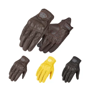 Мотоциклетни ръкавици, кожени дамски ръкавици за мотокрос, водоустойчив мото ръкавици с пълни пръсти, S-XXL
