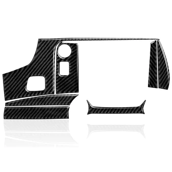 Мултимедийна панел на централната конзола, комплект стикери стикер от въглеродни влакна за Chevrolet Corvette C7 2014-2019, черен