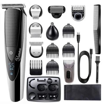 мултифункционални комплекти професионална машина за подстригване на коса за мъже, водоустойчива машинка за подстригване за коса, самобръсначка за оформяне на брада комплекти за електрически машинки за подстригване