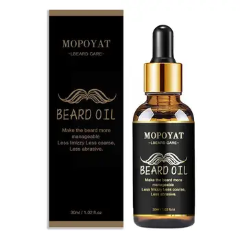 Мъжки натурално масло за растеж на брада, овлажняващ средство за изглаждане, климатик за масло за оформяне на брада за нечестивите мъж E5T0