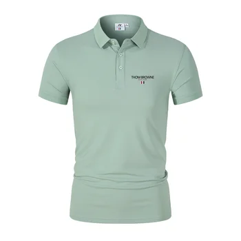 Мъжки облекла за голф, Лятно Топка, фланелка с къс ръкав, Поло, голф игрища, Бизнес и Ежедневни бързосъхнеща риза с къси ръкави, Дишаща тениска с къс ръкав 4XL