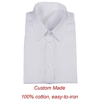 Мъжки ризи 100% памук, бели рокли, ризи, ушити по поръчка, ризи с дълъг ръкав, направен по поръчка, мъжки приталенные сватбени ризи