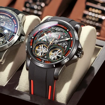 Мъжки часовник AILANG с двойно маховиком топ луксозна марка модерни автоматични механични водоустойчив спортен часовник за мъже 2021 новост