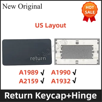 На връщане капачка за MacBook Pro Retina A1989 A1990 A2159 A1932 2018-2019 Калъф за клавиатура, капачка за ключове, ключове с тръба на шарнирна връзка