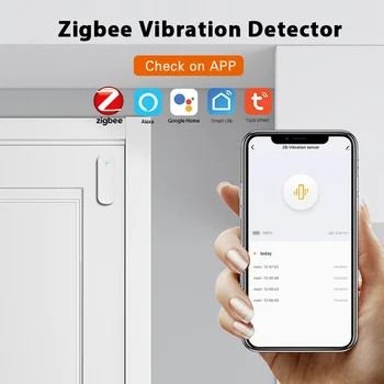 Нов вид на крилото прозорец сензор за вибрации ZigBee безжично дистанционно управление Sasha Graffiti интелигентен противоугонный вибрираща монитор