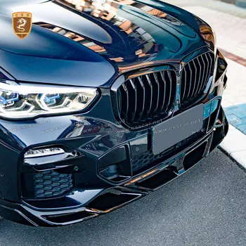 Нов Въглеродни Влакна Черно Предна Броня Дърва Дифузер За BMW X4 X5 X6 X7 Преден Спойлер Защитно покритие за Охрана на CSS Стил 2018