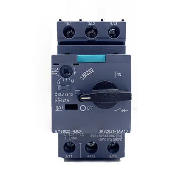 Нов за Siemens 3RV2021-1AA10 1.1-1.6 A Настройка на водещата рейки автоматичен прекъсвач 690 В Модул автоматичен прекъсвач Switche