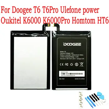 НОВА Оригинална Батерия 6250 ма За Doogee T6 T6Pro Ulefone Power За Oukitel K6000 K6000Pro За мобилен телефон Homtom HT6
