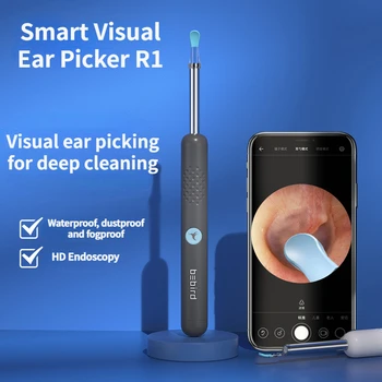 Ново безжично умно визуално устройство за избор на ушите, с висока точност мини камера-вложка, отоскопом, пръчица за почистване на ушите