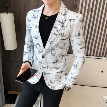 Новост 2020 година, малък костюм, мъжки корейската версия на младежки мъжки малко костюм, тънък, красив костюм P8028