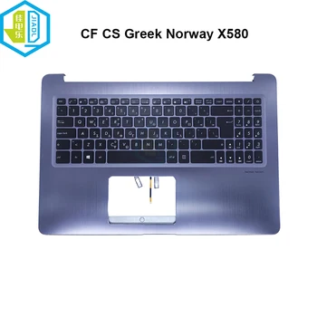 Норвежката Гръцката CS Канадската Френска Клавиатура С подсветка За лаптоп Asus X580 X580GD NX580GD X580VN Акцент за ръце 90NB0HX1-R31GR1 90NB0FL1