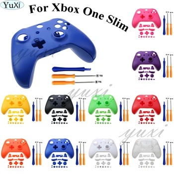 Обвивка YuXi за Xbox One S Slim Аксесоари бутон черупки комплект модове матиран контролер, изработен по поръчка на калъф за Xbox One Slim