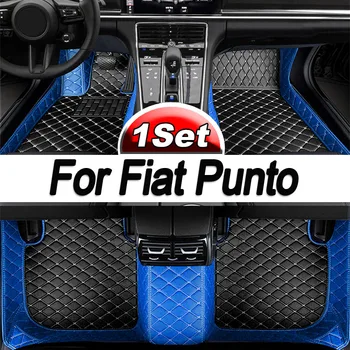 Обичай кожени автомобилни постелки за Fiat Punto 2007 2008 2009 2010 2011 2012 2013 Килими, накладки за краката, аксесоари