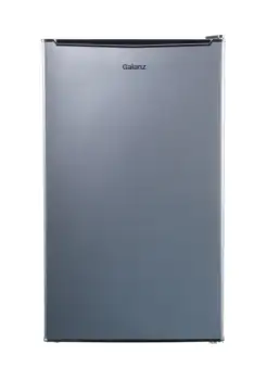 Однодверный мини-хладилник обем 3,3 кубически фута (черен, неръждаема стомана)