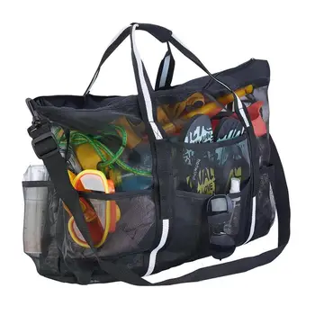 Окото плажна чанта найлон окото плажна чанта, прозрачна, водоустойчива чанта със защита от пясък, пазарска чанта с метална катарама за