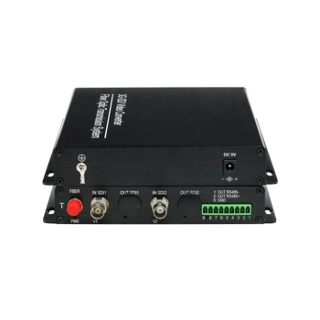Оптичен преобразувател на Full Hd 2-канален 3G SDI vieo/аудио/данни/сигнал