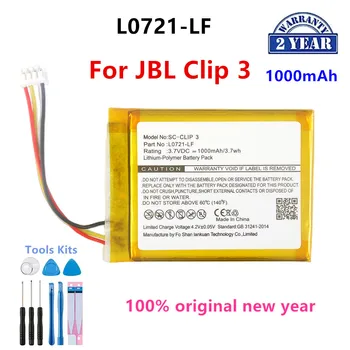 Оригинален L0721-LF 1000 ма за JBL Клип 3 Clip3 Клип 3AN Клип 3SAND Bluetooth Високоговорител Взаимозаменяеми Батерия + инструменти.