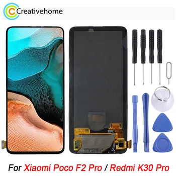 Оригинални LCD дисплей за мобилен телефон Xiaomi Poco F2 Pro Redmi K30 Pro 5G LCD дисплей с цифров преобразувател, пълен монтаж, дубликат част