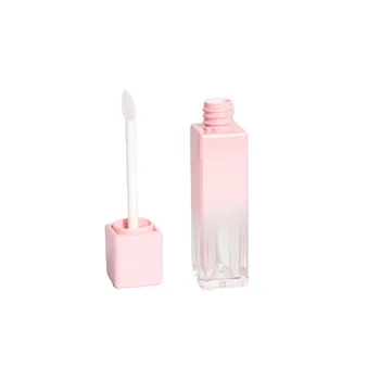 Пластмасов контейнер за блясък за устни Градиентный розово квадратен козметични опаковъчен контейнер за грим Празна туба с блясък за устни, 50 бр./лот
